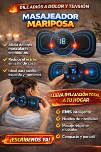 COMBO DESCANSO TOTAL – ALMOHADA MASAJEADORA + MASAJEADOR MARIPOSA