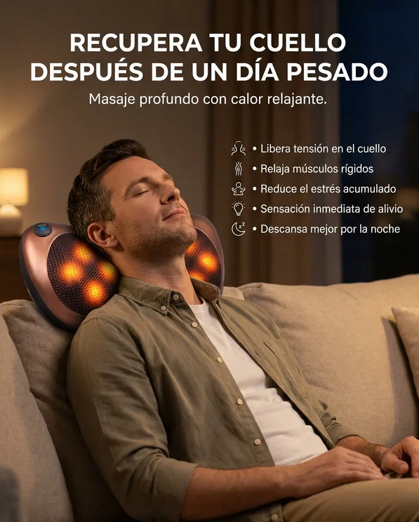 COMBO DESCANSO TOTAL – ALMOHADA MASAJEADORA + MASAJEADOR MARIPOSA