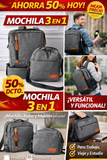 MOCHILA 3 EN 1 MULTIFUNCIONAL GRIS
